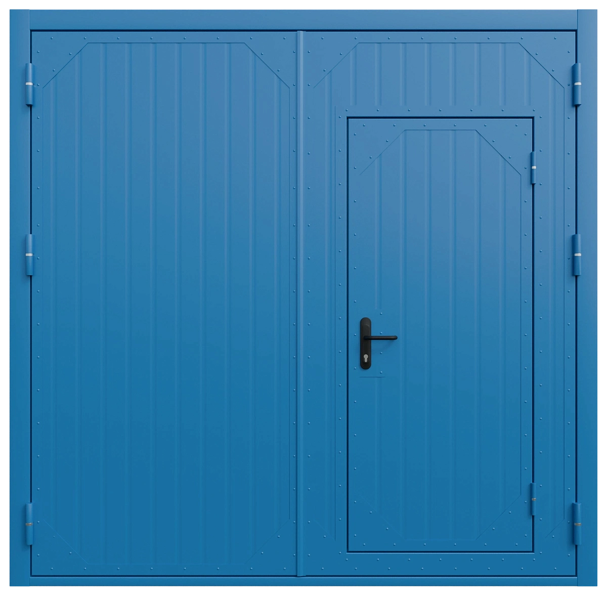 Ворота противопожарные на сендвиче с калиткой (ВПРМК)